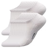 A pair of white men's essential warm socks stacked together.