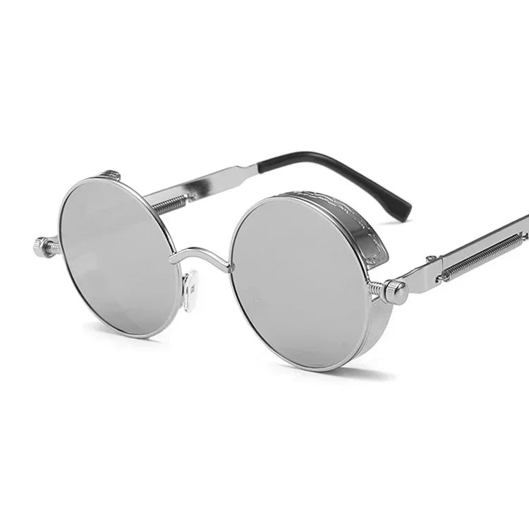 Retro Round Metal Sunglasses with UV400 Protection