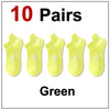 Ten pairs of bright yellow running socks.