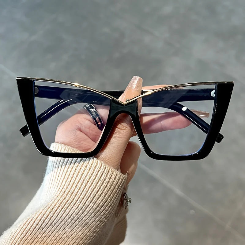 Vintage Cat Eye Glasses with Blue Light Filtering Lenses