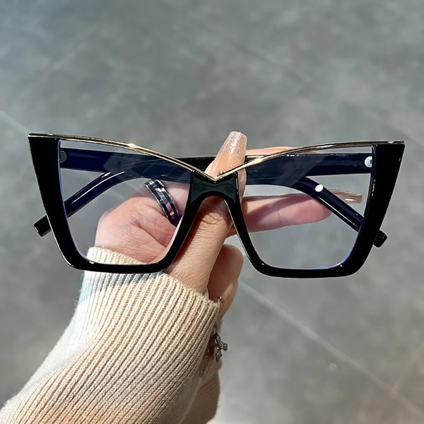 Vintage Cat Eye Glasses with Blue Light Filtering Lenses