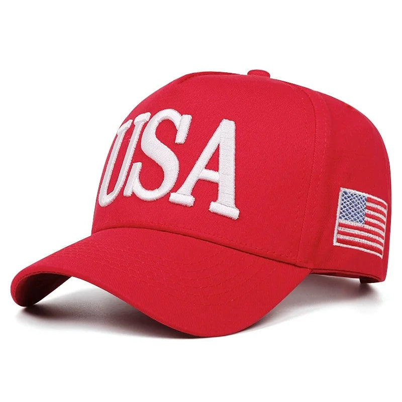 Embroidered USA Flag Baseball Cap
