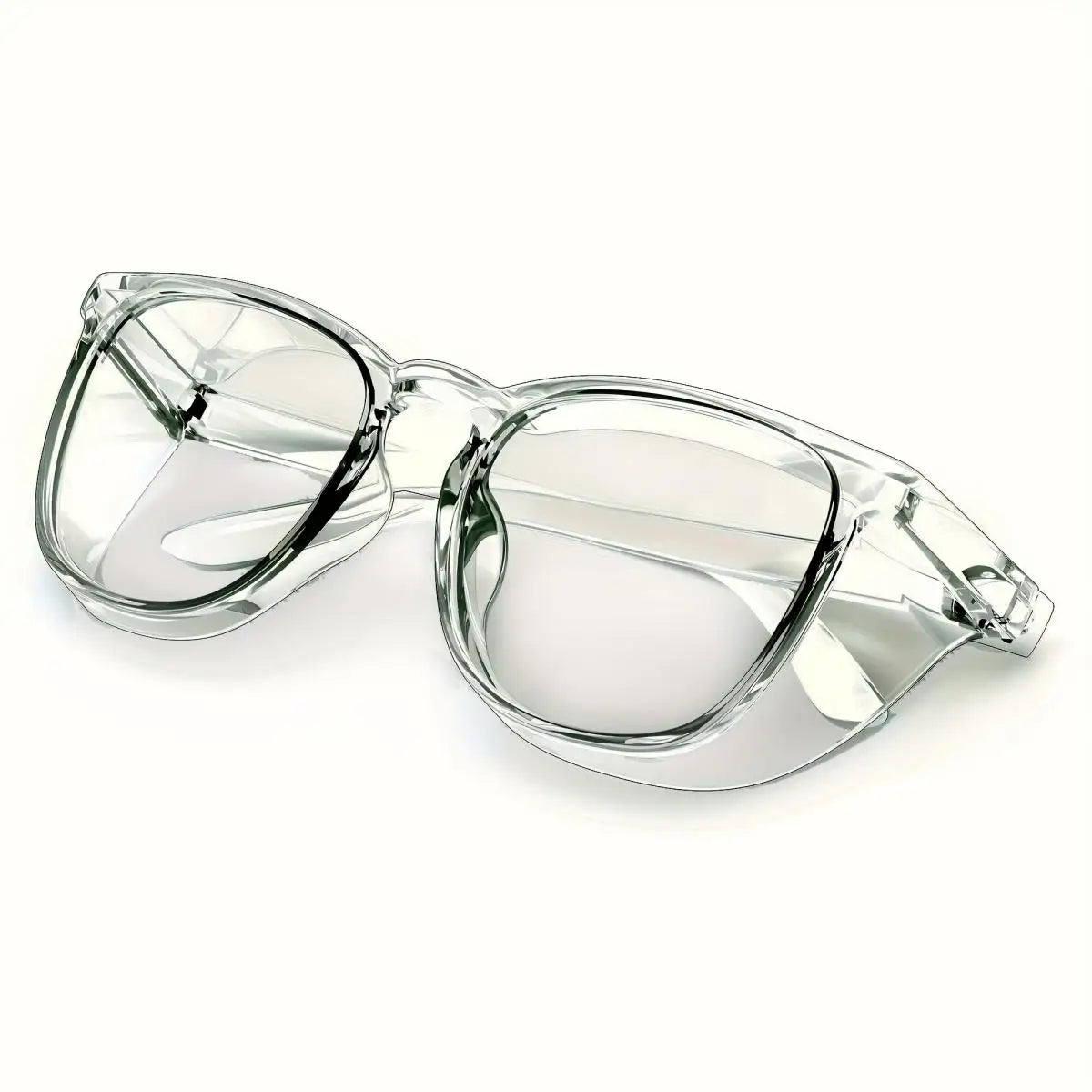 Klares anti-nebelndes Schutzbrille mit transparentem Rahmen und Linsen