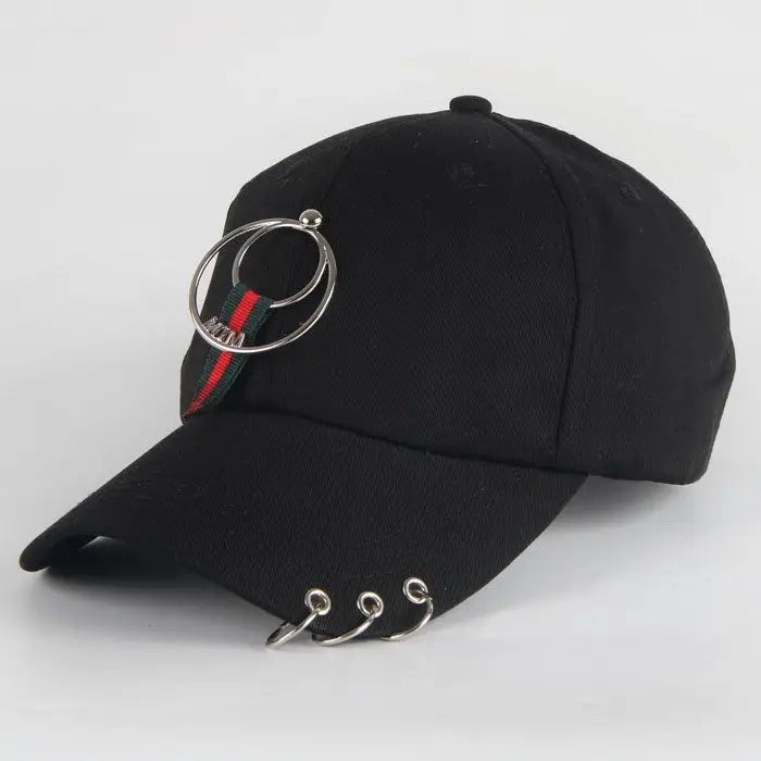 Classic Cotton Cap with Metal Ring Detail