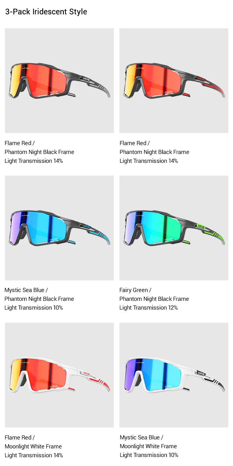 TR90 Cycling Glasses with Interchangeable Lenses for Men and Women