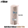 Roll of pink elastic compression bandages, 10cm long, for sports recovery.