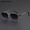 Square Metal Sunglasses with UV400 Protection