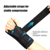 Adjustable black wrist support brace with velcro straps for stable compression
