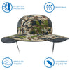 UPF 50+ Sun Protection Bucket Hat with Detachable Neck Flap
