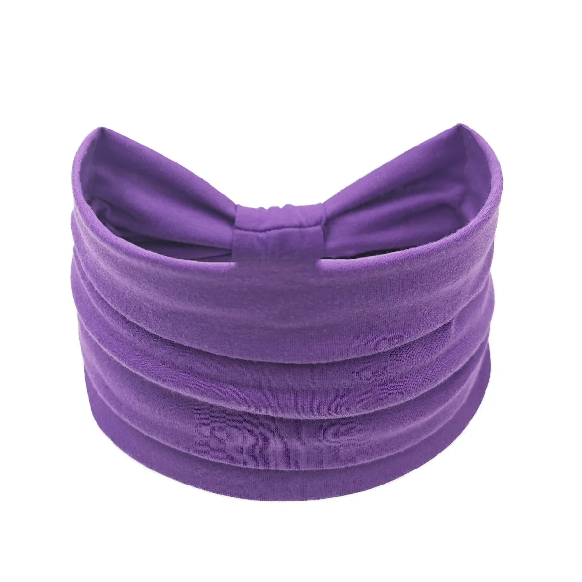 Purple boho wide headband hair wrap for women