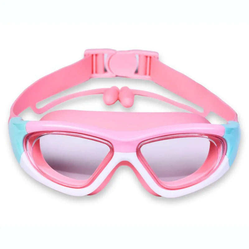 Kids Swim Goggles with Anti-Fog Lenses and Silicone Earplugs