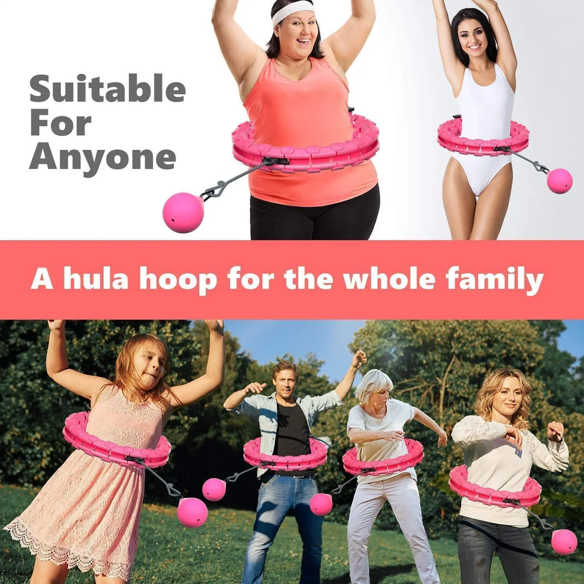 Adjustable Weighted Exercise Hoop for Core and Waist Toning