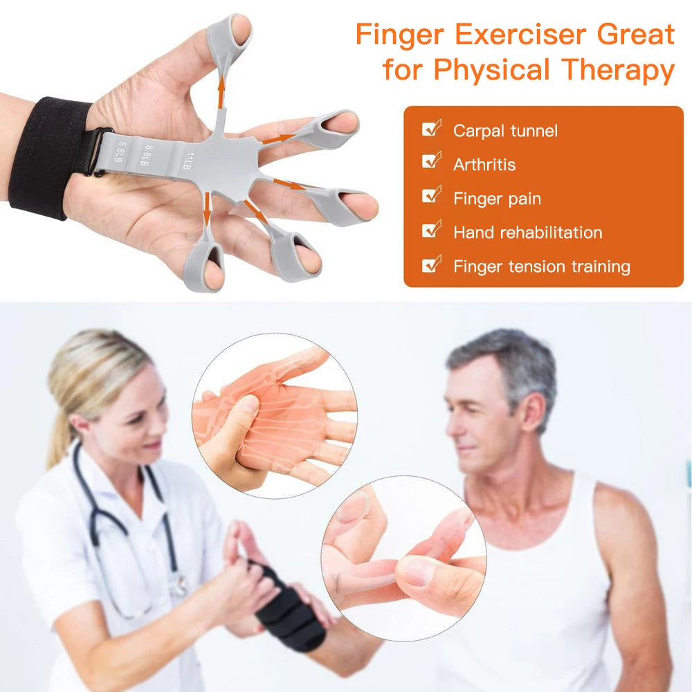 Silicone Finger Exerciser for Hand Strength & Recovery