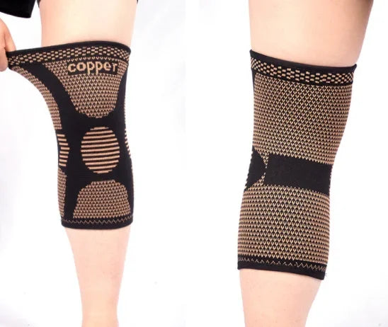 Copper Fiber Compression Knee Sleeve for Sports Support