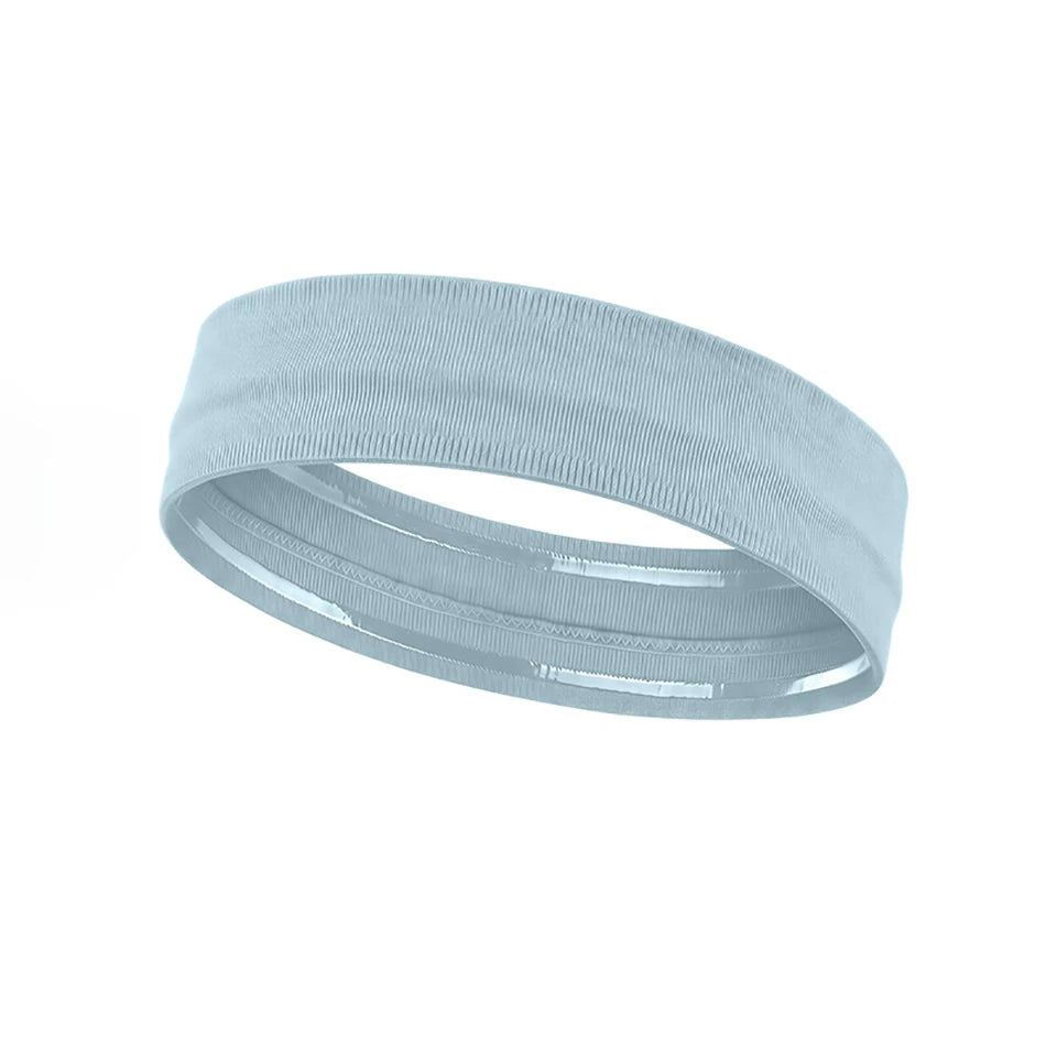 Helles blaues atmungsaktives elastisches Sport-Haarband für Haare und Fitness