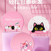 Casquette de bain en carton rose pour enfants, dessin de chat, exposée sur un support