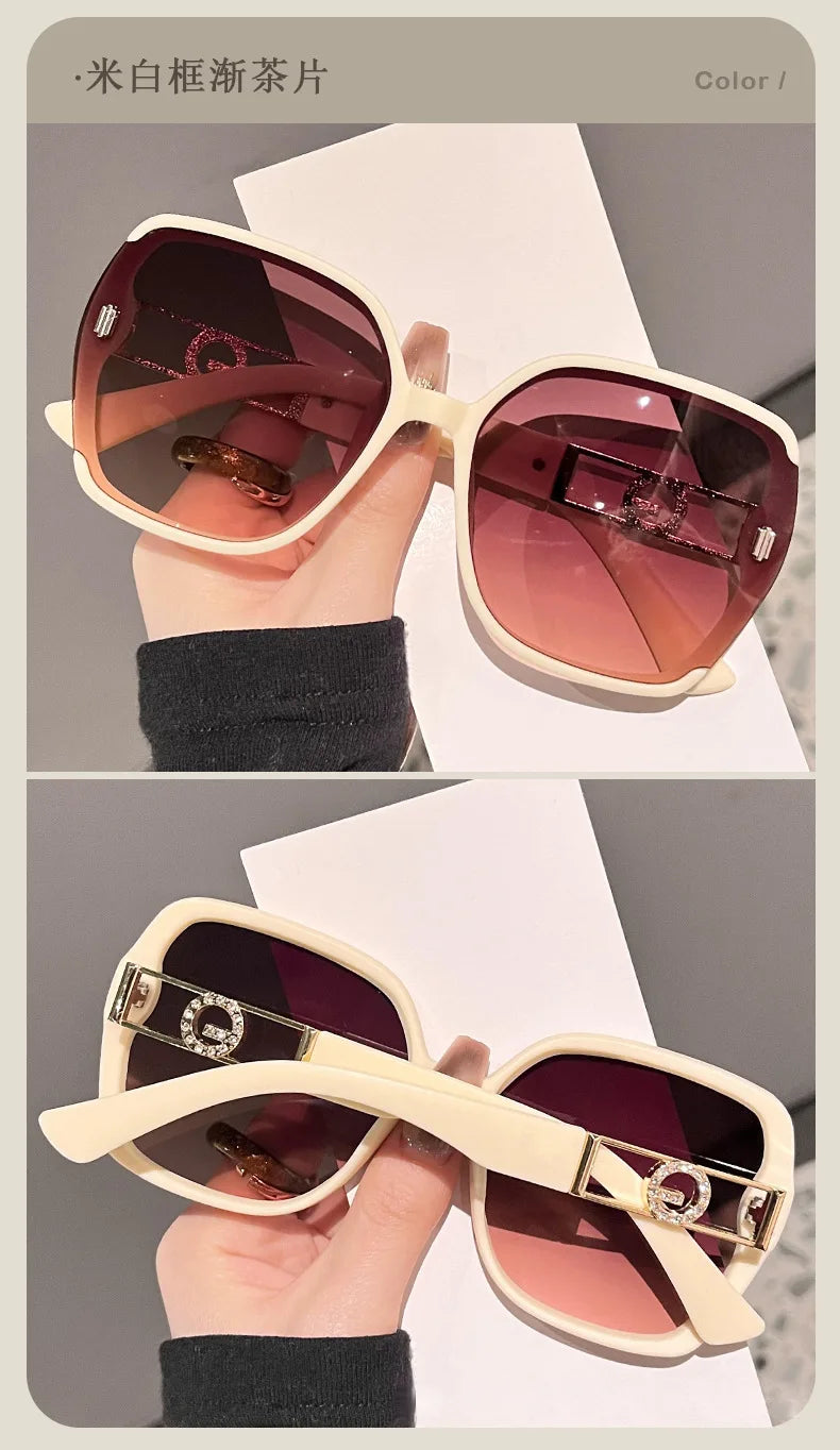 Oversized Square Sunglasses with Gradient Lenses