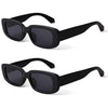 Retro Rectangle Sunglasses with UV400 Protection