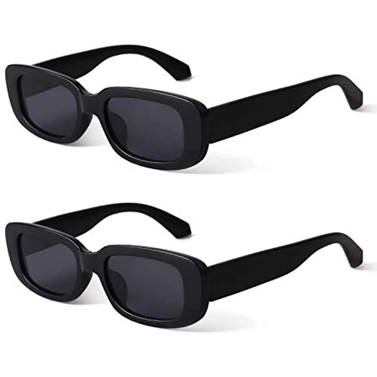 Retro Rectangle Sunglasses with UV400 Protection
