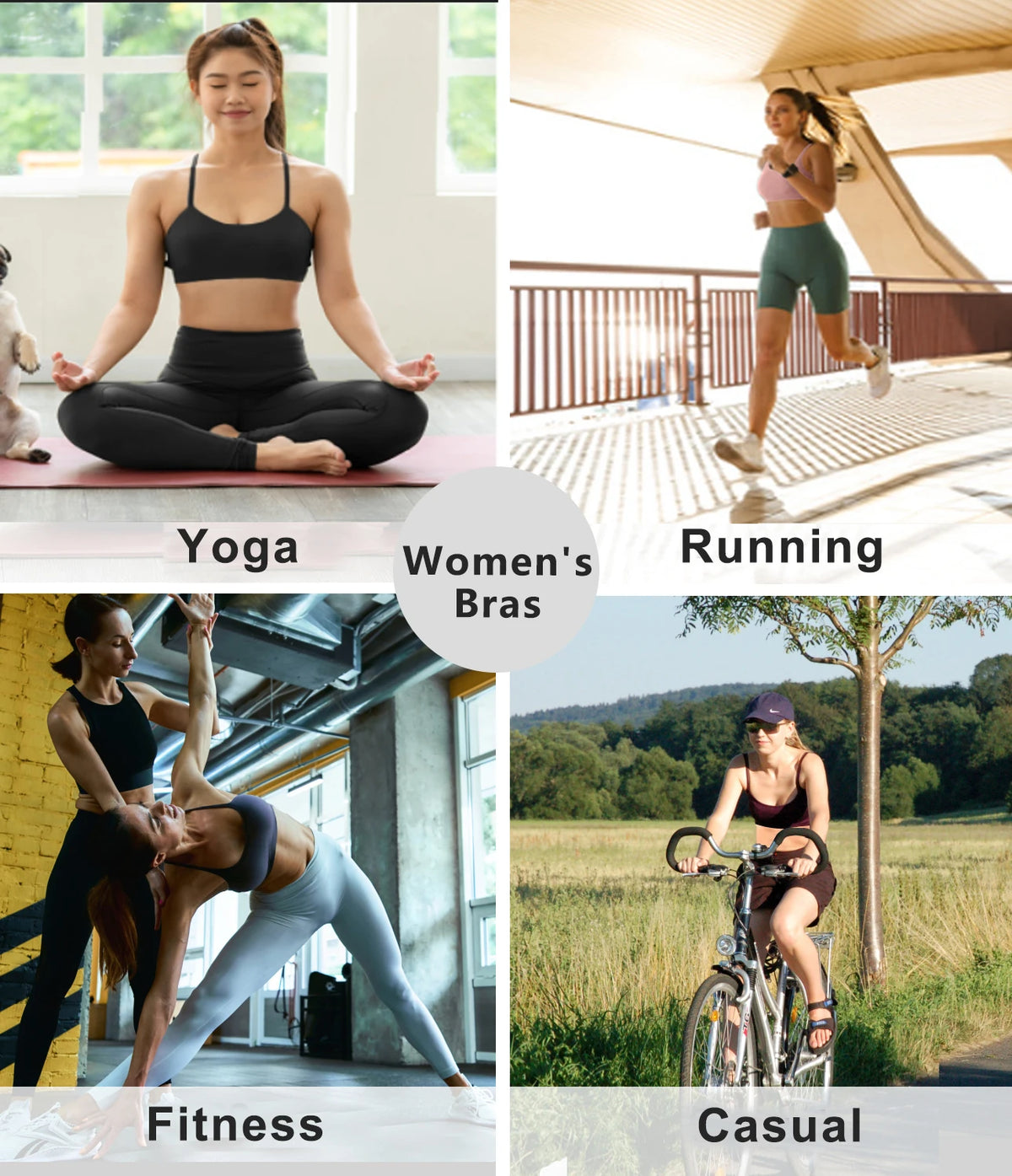 Ultra-Supportive Sports Bra for Yoga and Fitness