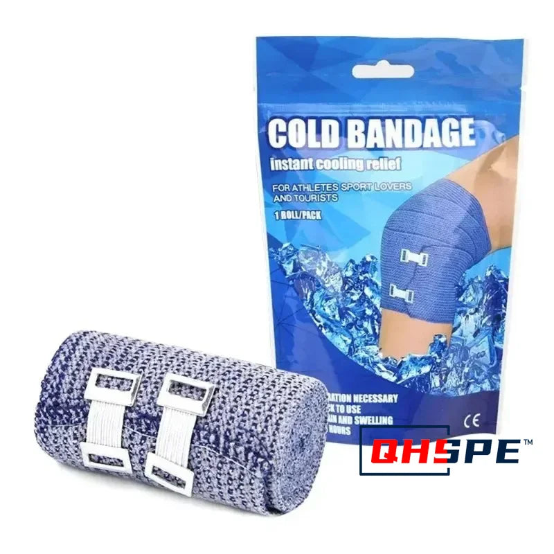 A package of instant cooling relief cold bandage for athletes and tourists