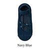 Navy blue crisscross strap yoga socks