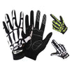 Un juego de guantes de ciclismo sin deslizamiento, negros y amarillo neón, en varios estilos.