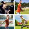 A collage showing models wearing UV protection full arm tattoo sleeves in various outdoor settings.
