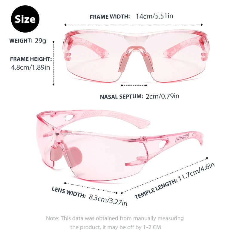 Rimless PC Safety Glasses with Blue Light & Pollen Protection