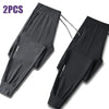Two pairs of black men's ice silk performance pants shown flat