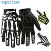Un juego de guantes de ciclismo anti-resbalantes negros y blancos con varios diseños y colores.