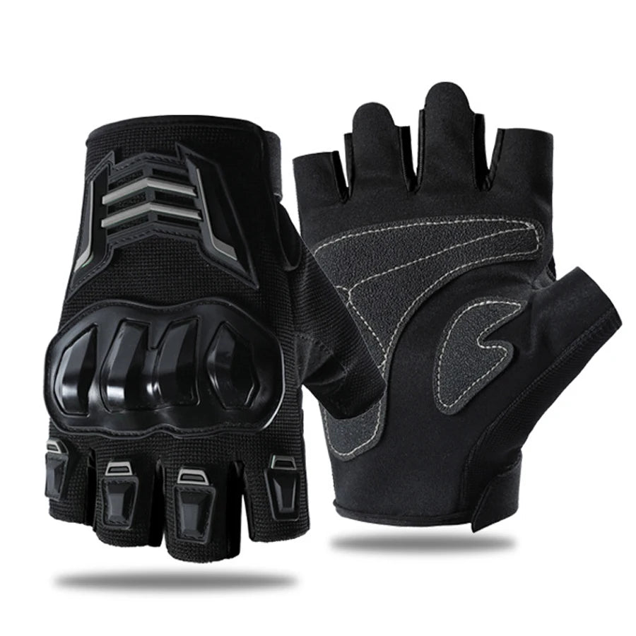 Ein Paar schwarze, strapazierfähige Schutzhandschuhe für Sport und Reiten