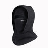 Black double-layer winter beanie with a ribbed texture.