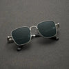 Vintage Steampunk Square Sunglasses with Metal Frame