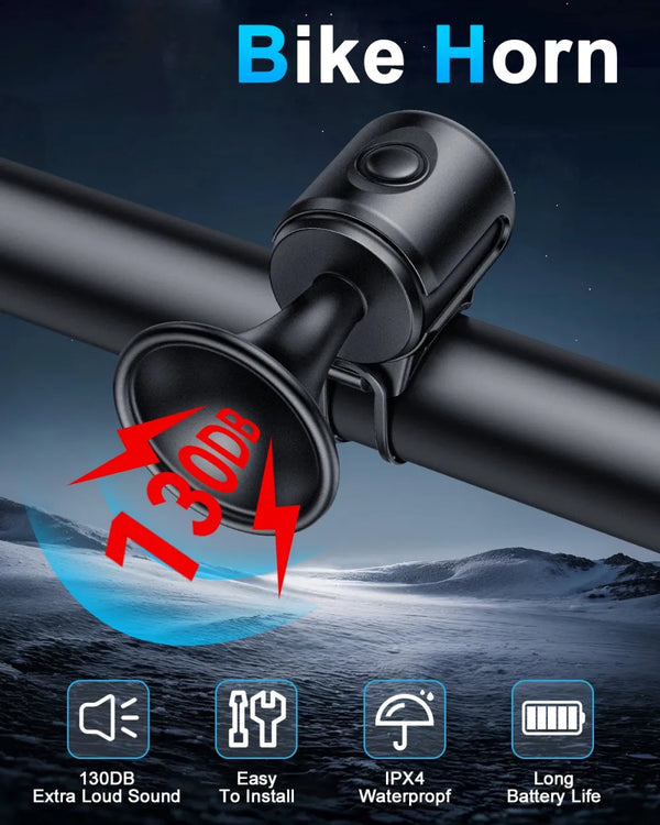Loud 130dB Electric Bicycle Horn with Waterproof Design