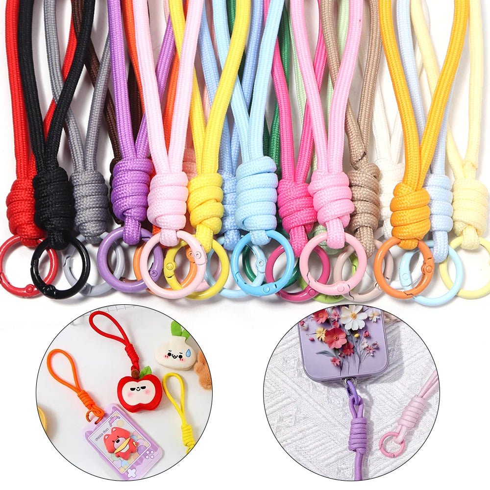 Colorful Braided Keychain Lanyards for Keys and Accessories
