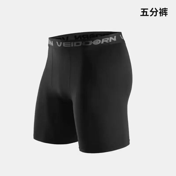Leggings de compresión negras para hombres para entrenamiento atlético