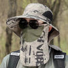 Wide Brim Bucket Hat with Neck Protection