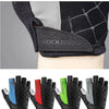 A set of Velcro design gloves for the wrist, available in Blue, Red, Green, and Grey colors.