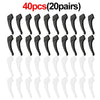 40 pieces of silicone eyeglass ear hooks for anti-slip grip in black
