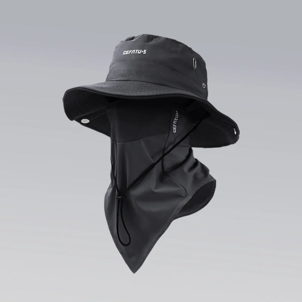 Foldable Sun Hat with Attached Face Mask