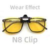 Flip-Up Clip-On Polarized Sunglasses with UV400 Protection