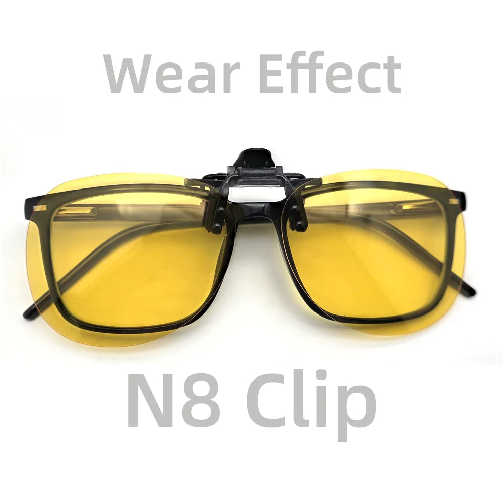 Flip-Up Clip-On Polarized Sunglasses with UV400 Protection