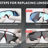 Polarized Sport Sunglasses with 3 Interchangeable Lenses