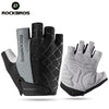 A pair of black and gray Rockbros cycling gloves for MTB and sports