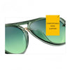 A pair of green-tinted aviator sunglasses with a double bridge and nose support feature.