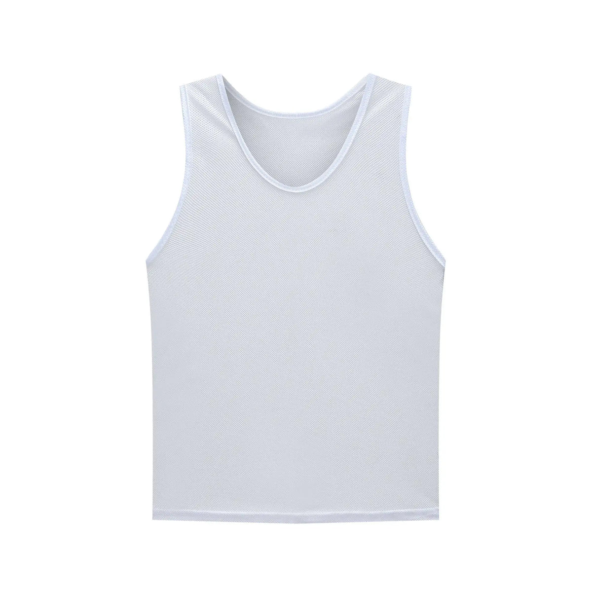 White breathable mesh soccer training vest