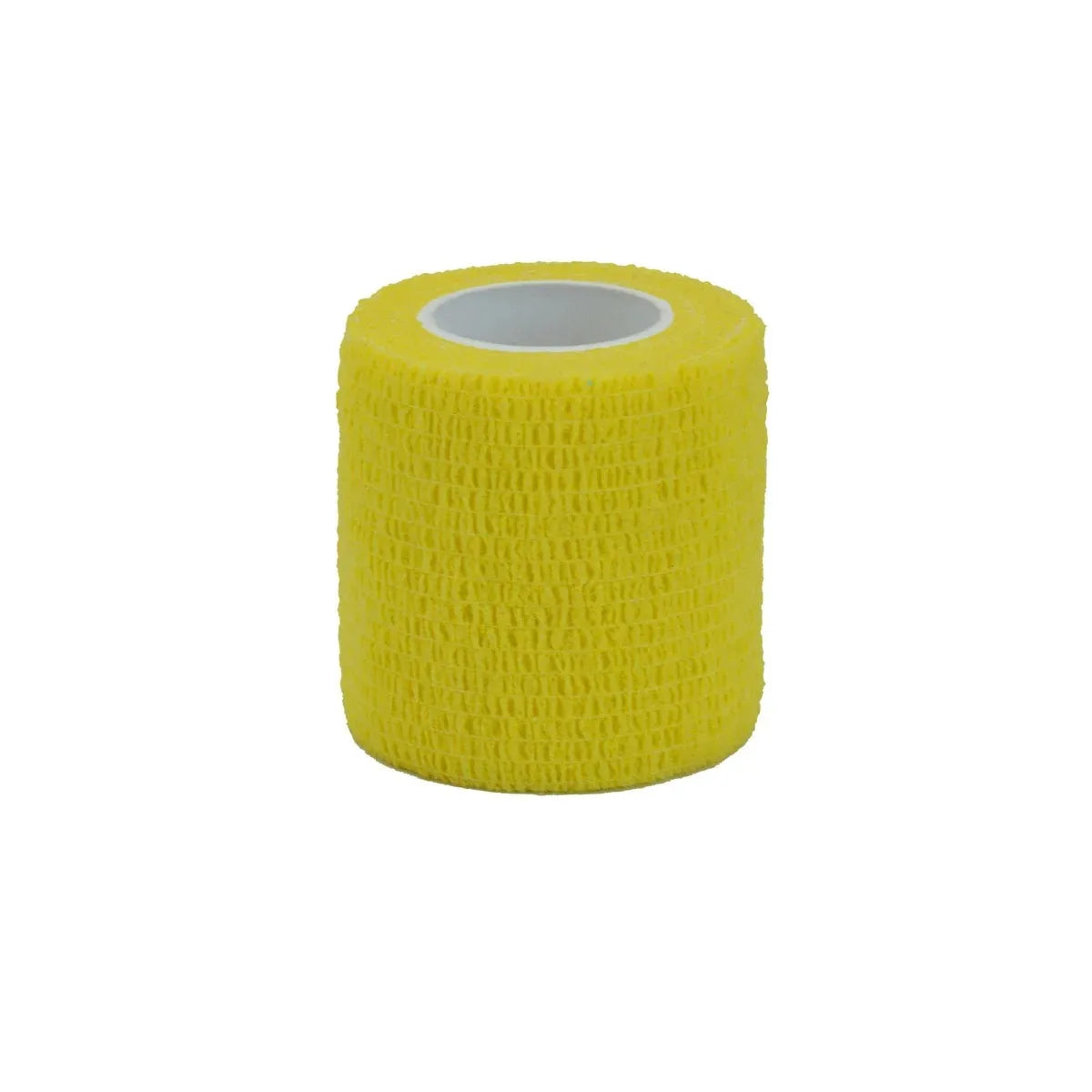 A roll of yellow self-adhesive elastic bandage tape.