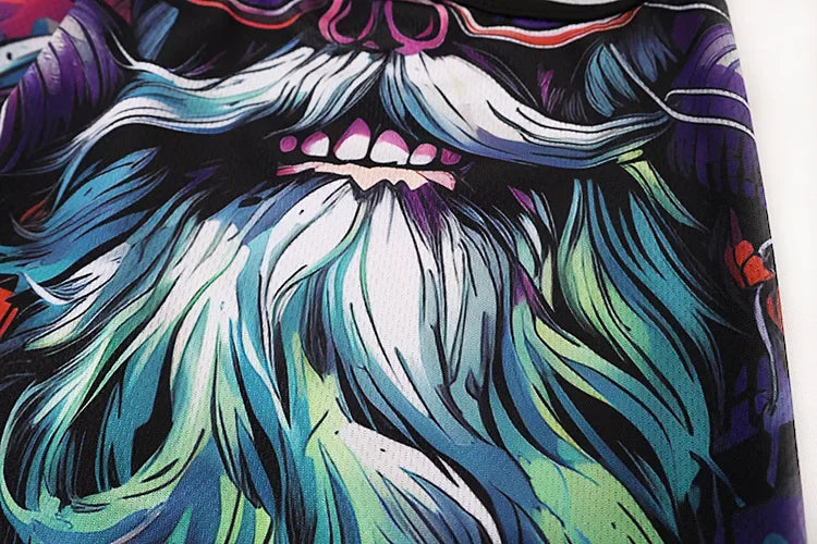 Skull Print Full Face Balaclava for Motorcycle & Outdoor Sports