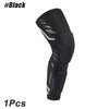 Black padded knee and calf compression sleeve shown against a white background.